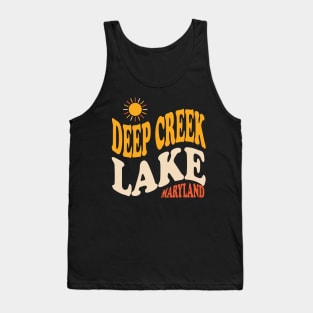 Deep Creek Lake State Park Maryland Retro Sunset Tank Top